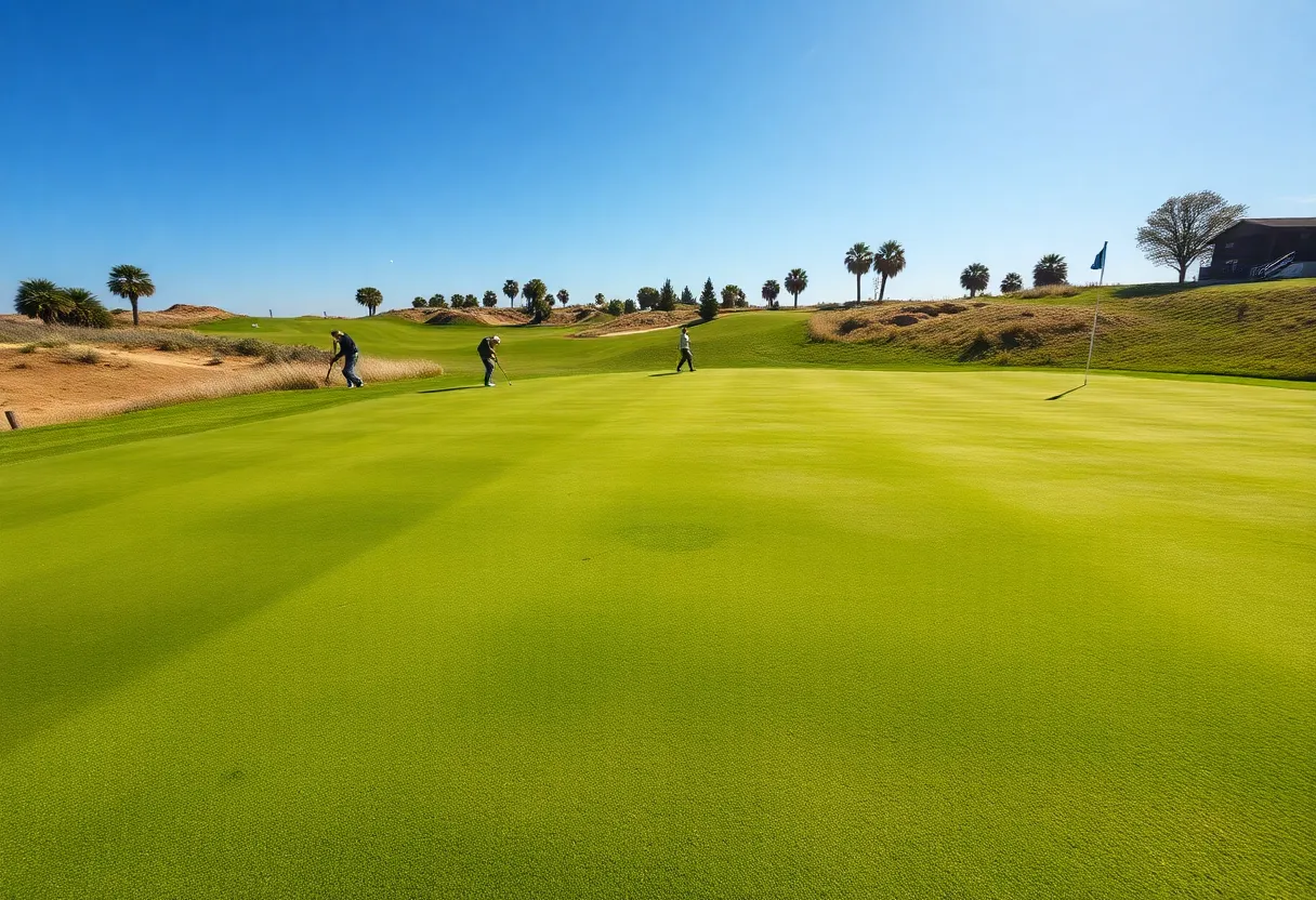 Uneven and dry greens at the Buick LPGA Shanghai tournament