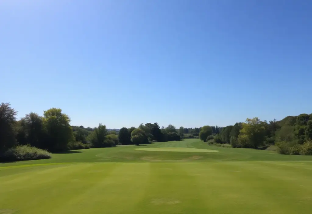 Worn golf course greens at Buick LPGA Shanghai