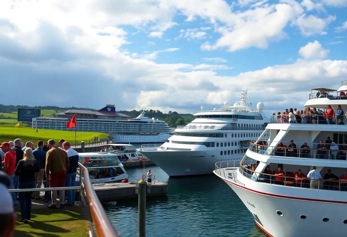 Cruise ships serving as accommodations for Ryder Cup fans