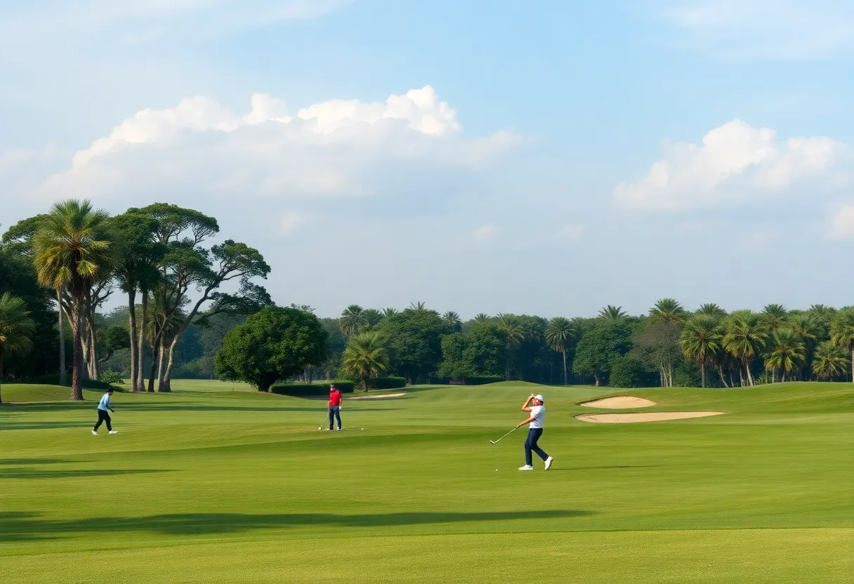 Golf course at Delhi Golf Club during the DP World India Championship