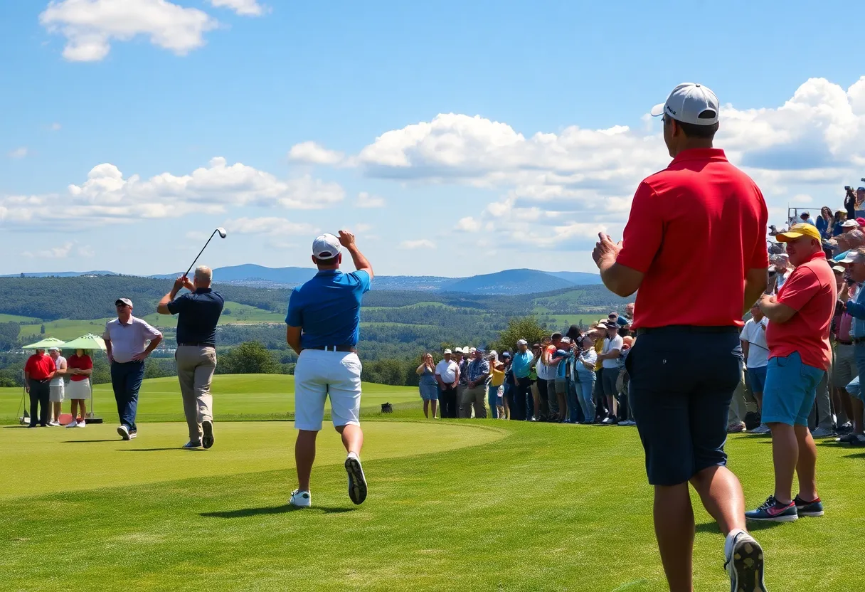 Golfers and fans at the DP World India Championship at Delhi Golf Club