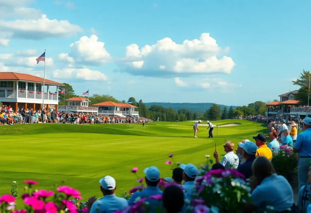 Golf tournament at Sta. Elena Golf Club with players and fans