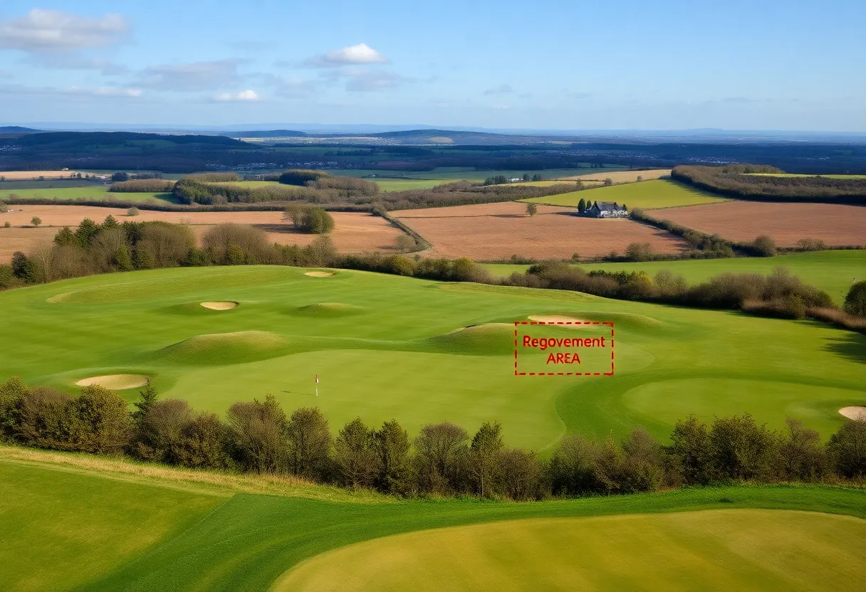 View of the European Club golf course with redevelopment plans