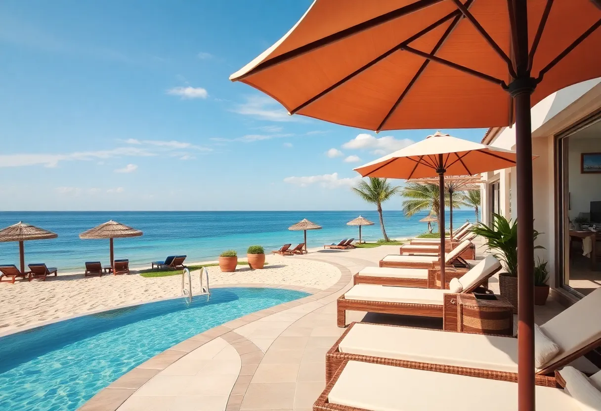 Fiji Airways TSA clearance lounge at the Sheraton Fiji Golf & Beach Resort