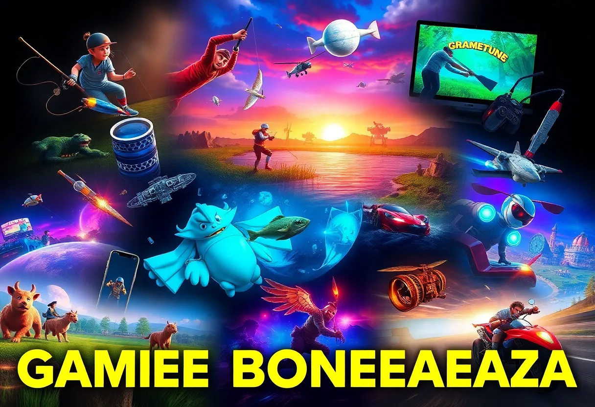 A collage of gaming adventures during Free Play Days event