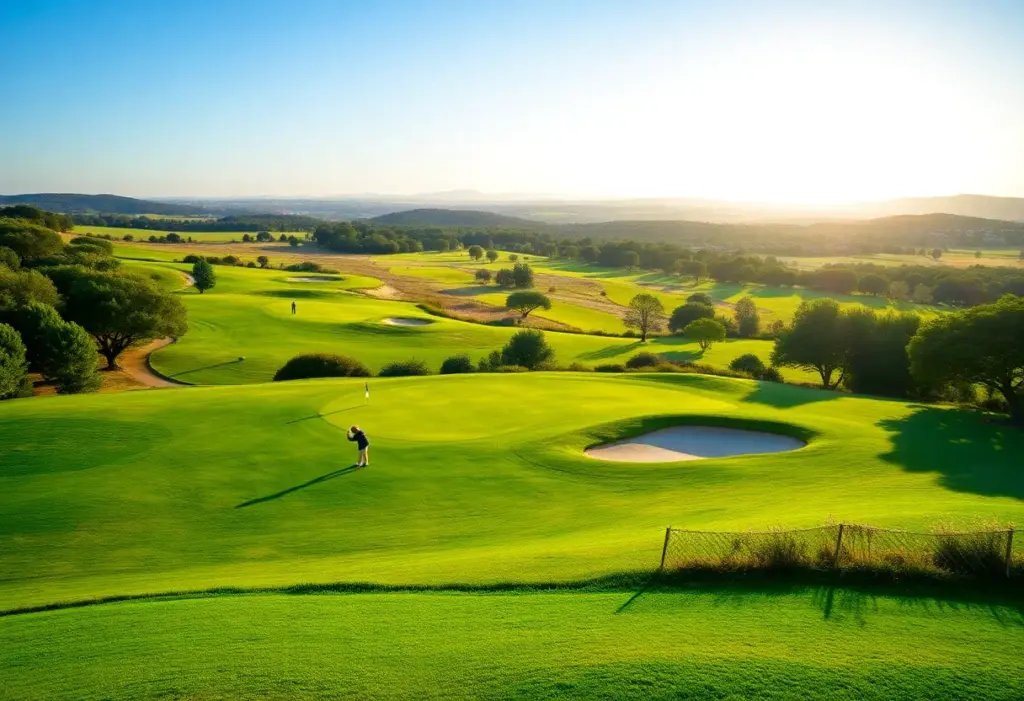 Golf course landscape in Spain and Portugal