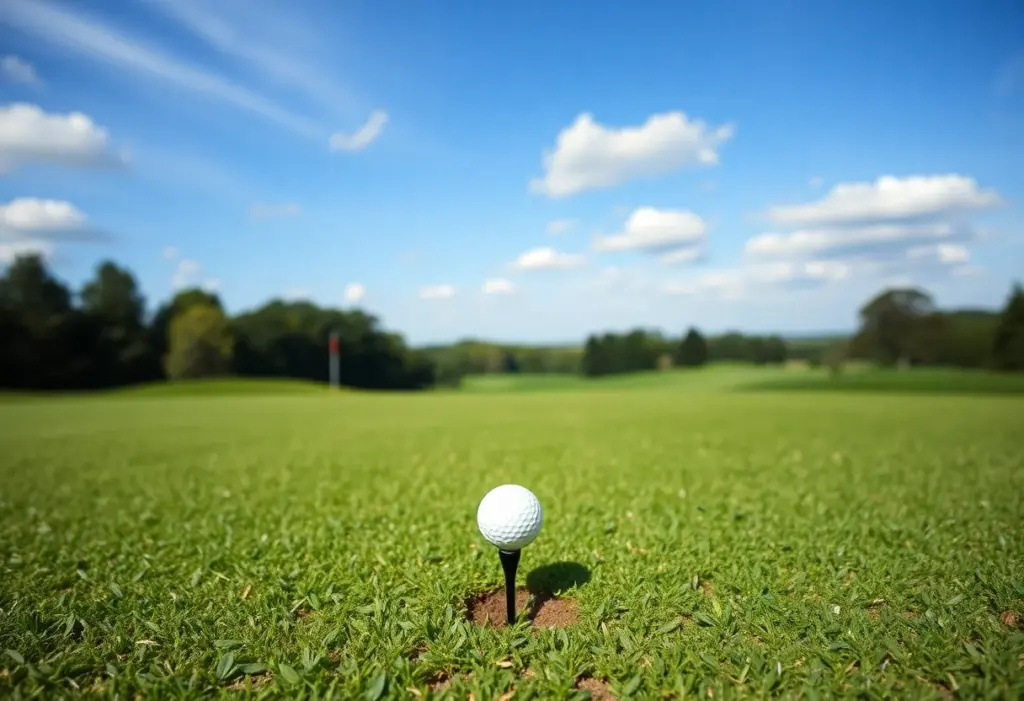 Scenic golf course representing diplomatic ties