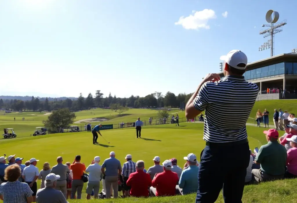 Golfers competing at the International Series Philippines