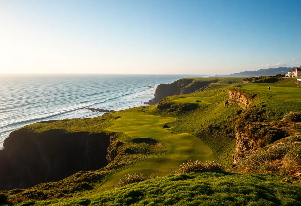 Scenic view of the Hainan Open golf course at Sanya Luhuitou