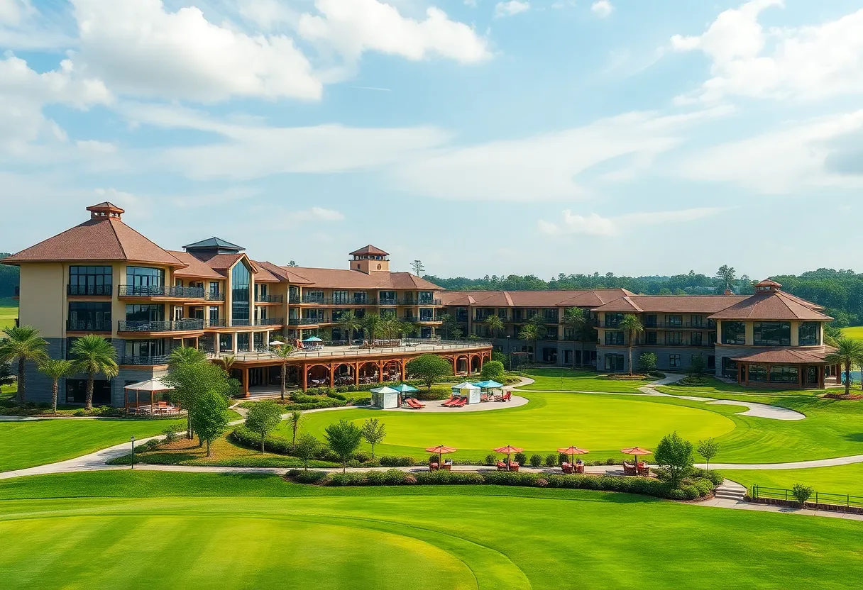 Hann Casino Resort with golf course and luxury design