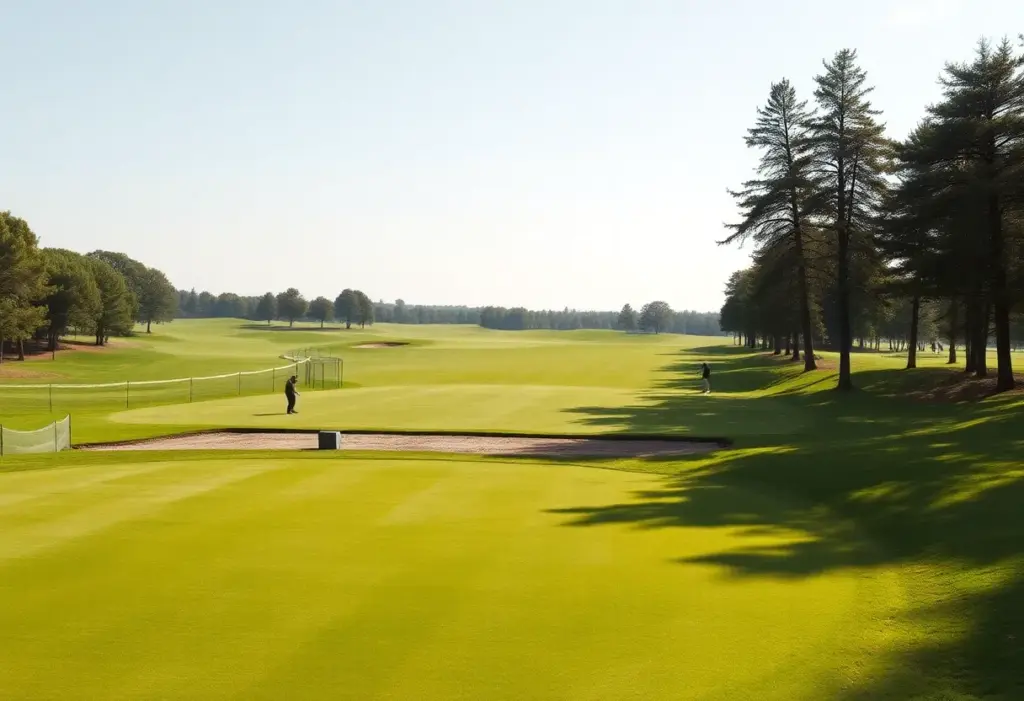 Harbor Golf Course undergoing renovations with construction in view.