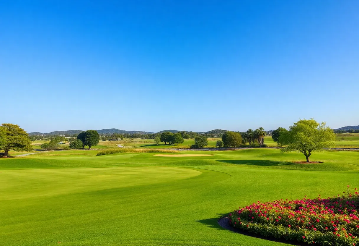 Helfrich Hills Golf Course with beautiful green fairways