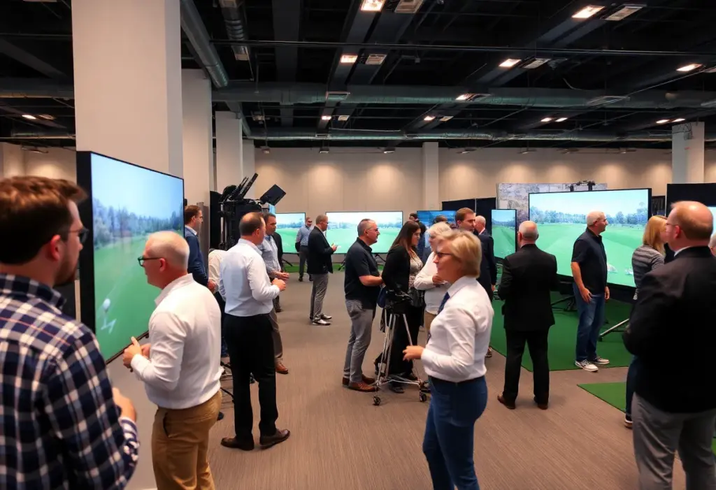 Participants engaging in discussions at the Indoor Golf Forum.