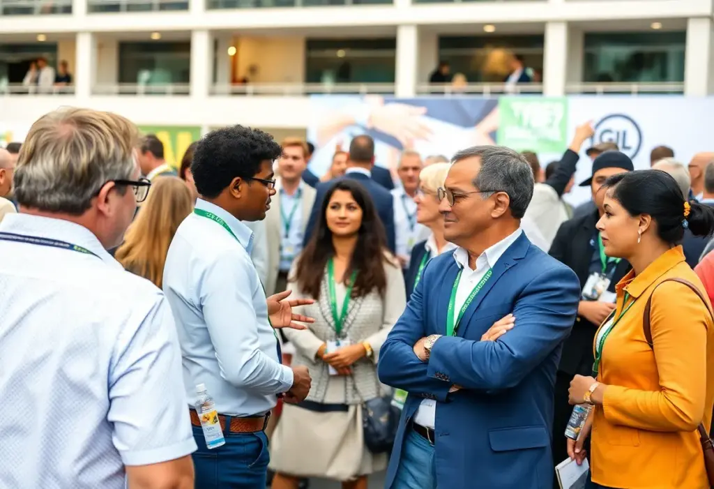 International Golf Travel Market 2025 event in Cannes with networking attendees