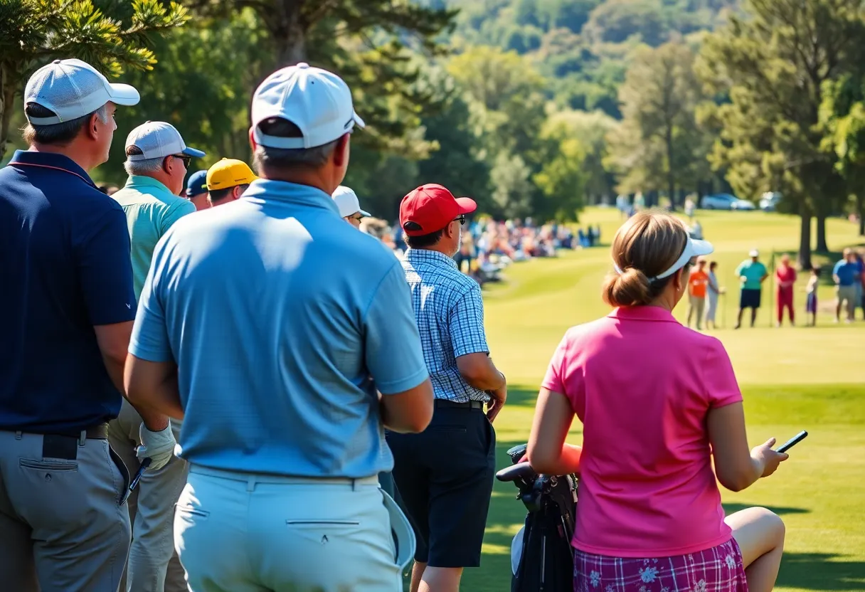 Golfers competing at the International Series India event.