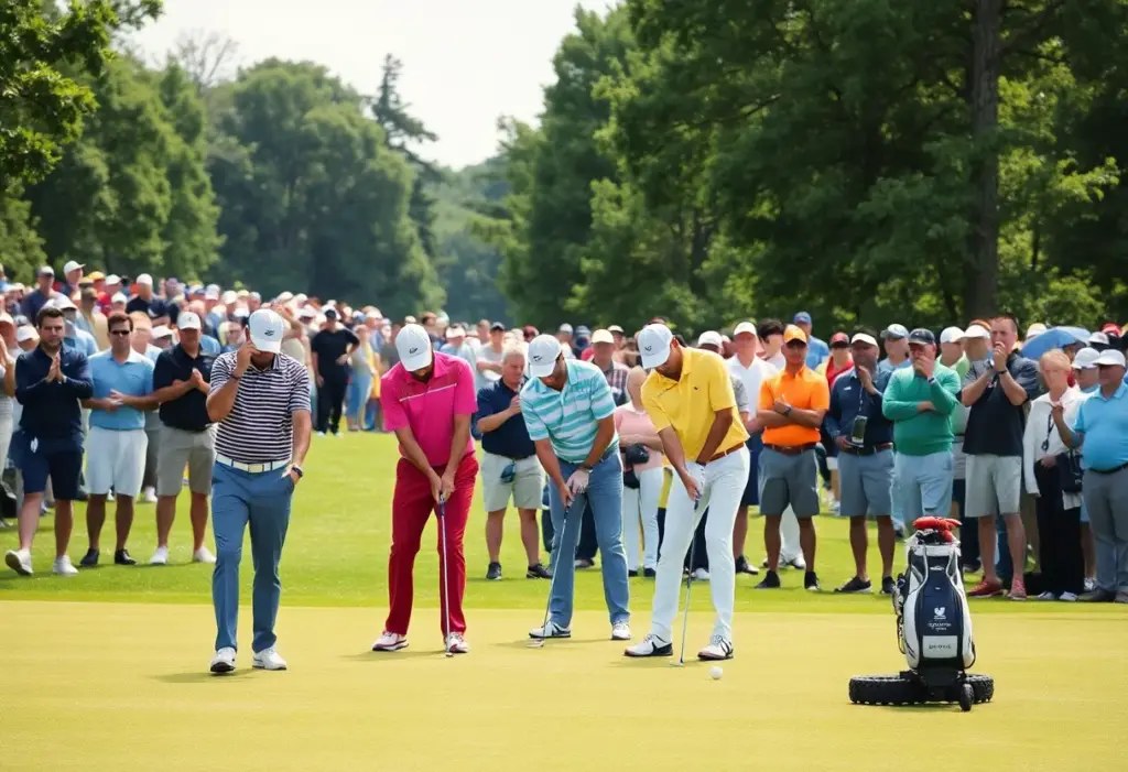 Golfers competing at the International Series Philippines