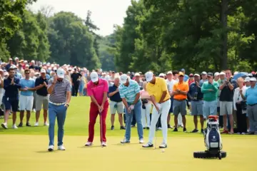 Golfers competing at the International Series Philippines