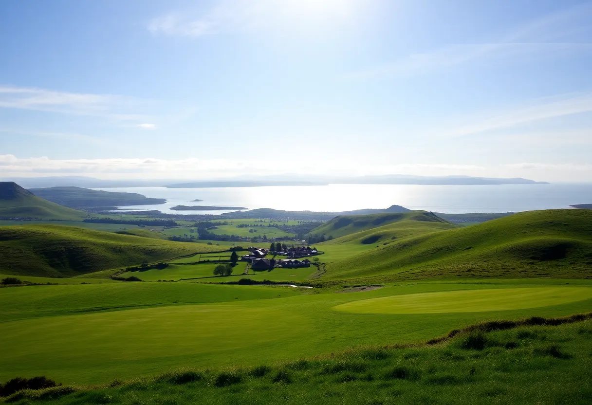 Scenic view of Inverness golf courses and Highlands