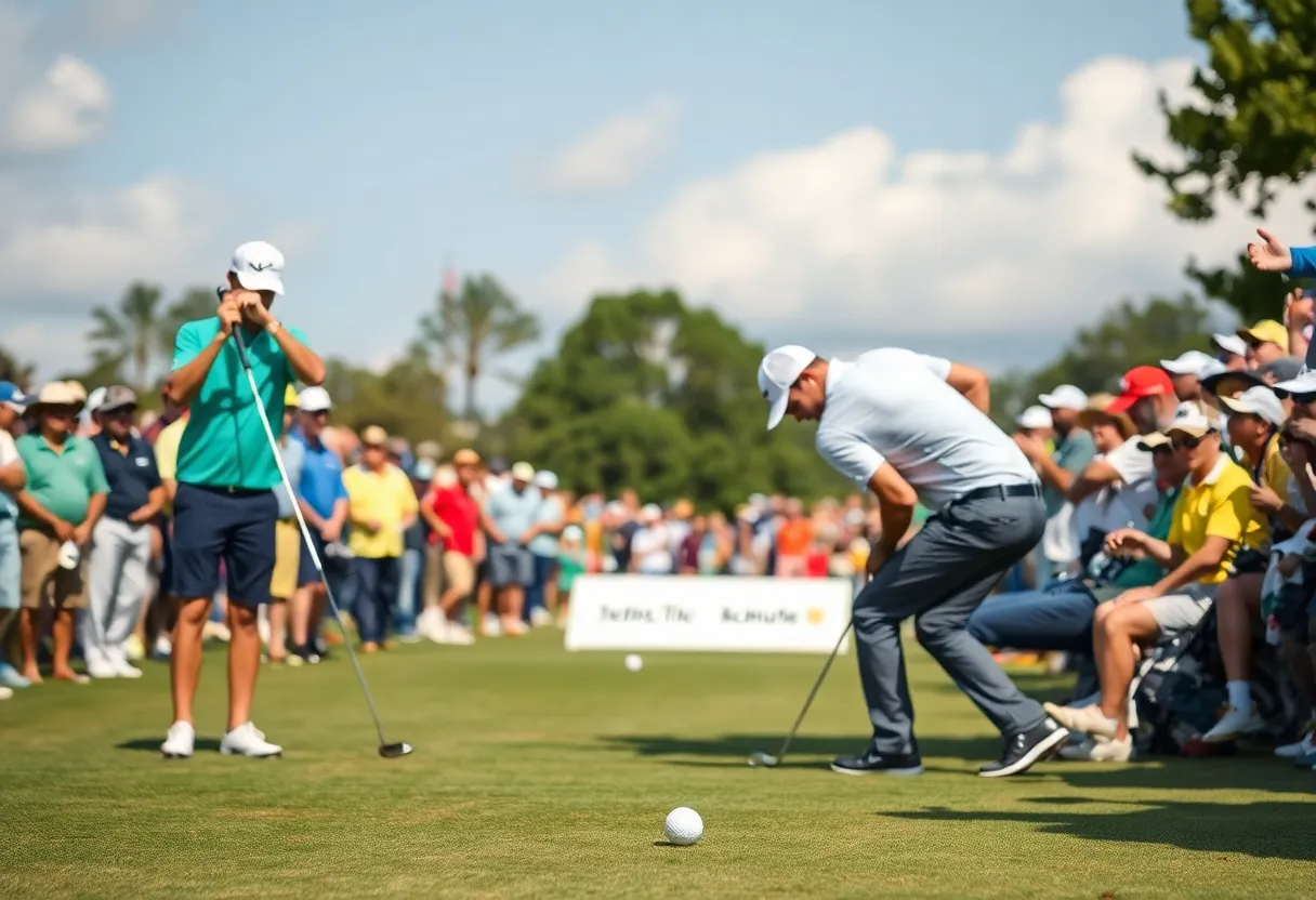 Junghwan Lee celebrating victory at the Genesis Championship