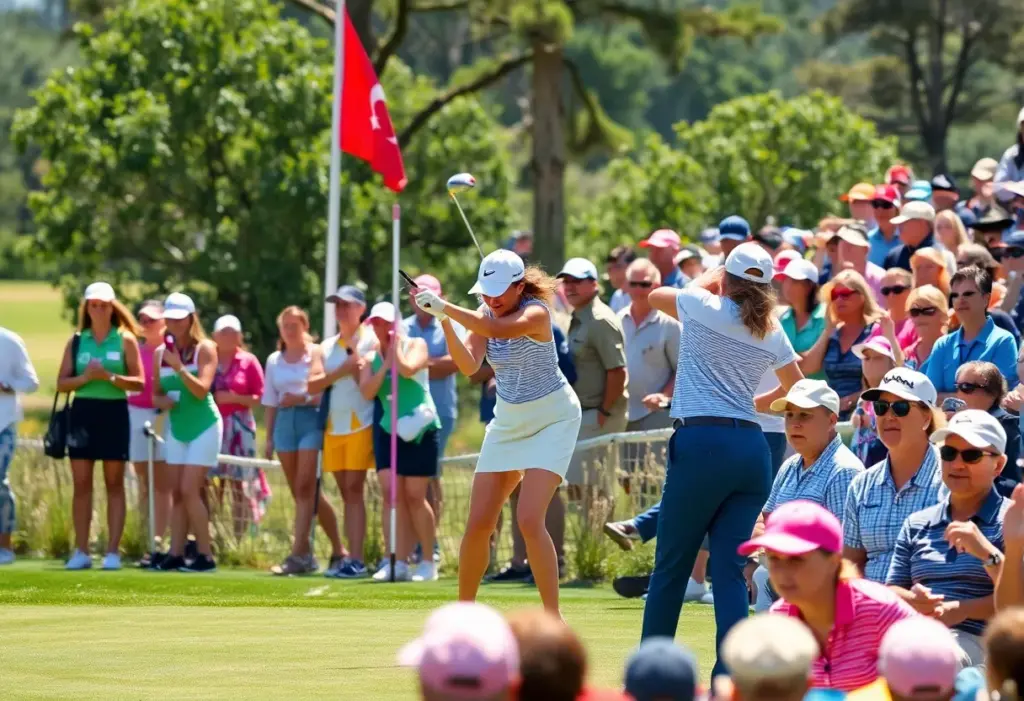Women's golf tournament action at the LPGA International Crown