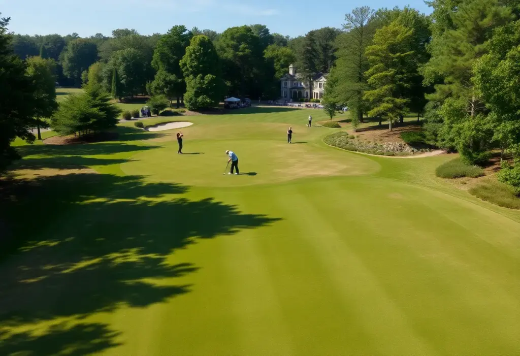 LPGA Shanghai golf course with poor green conditions