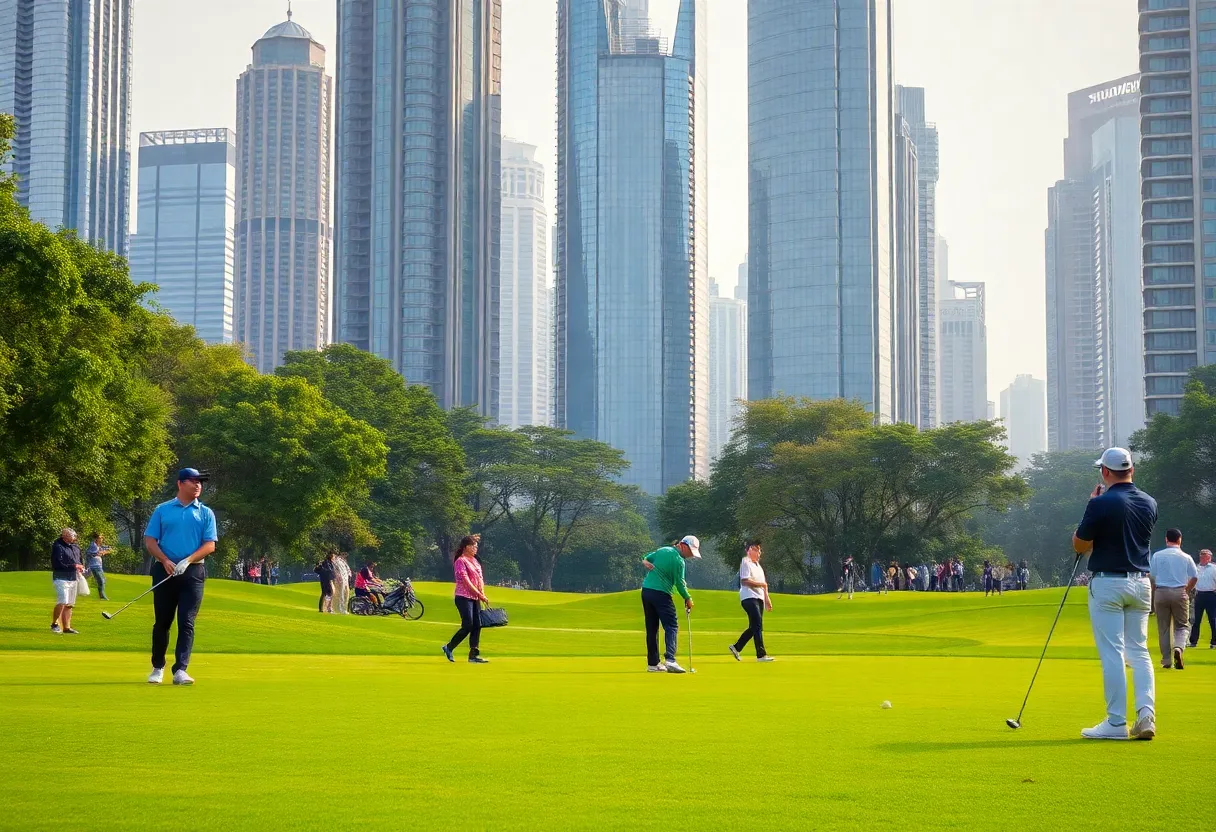 Players at the LPGA Tour Buick Shanghai tournament