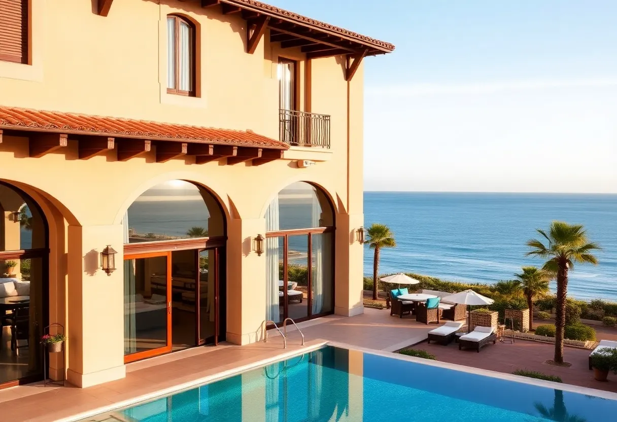 Luxury exterior of MiM Sotogrande hotel with pool