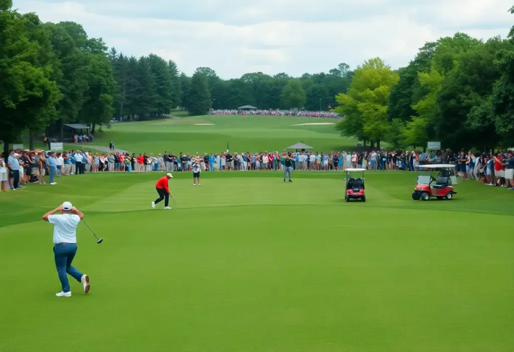 Golfers playing at the Macao Open