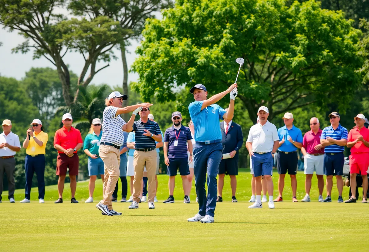 Golfers competing at the SJM Macao Open 2025