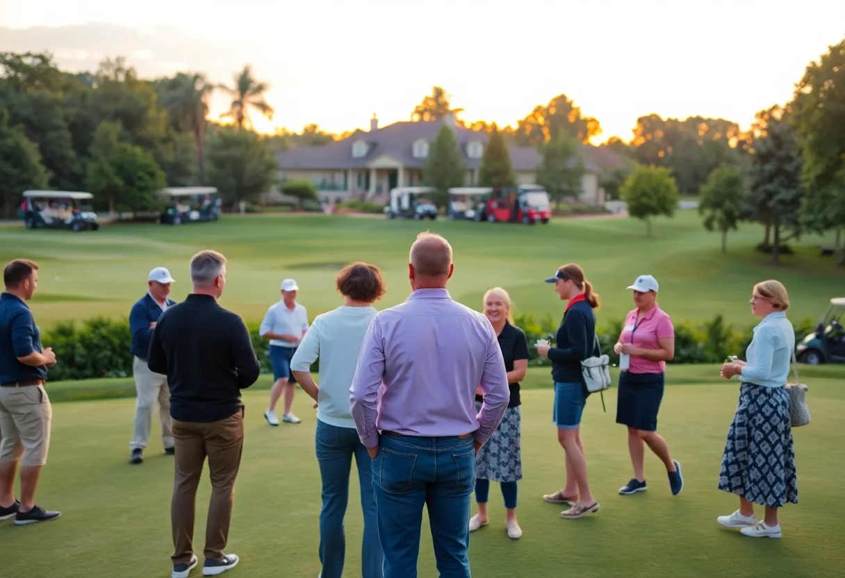 Diverse staff working together at Mid Ocean Club golf course