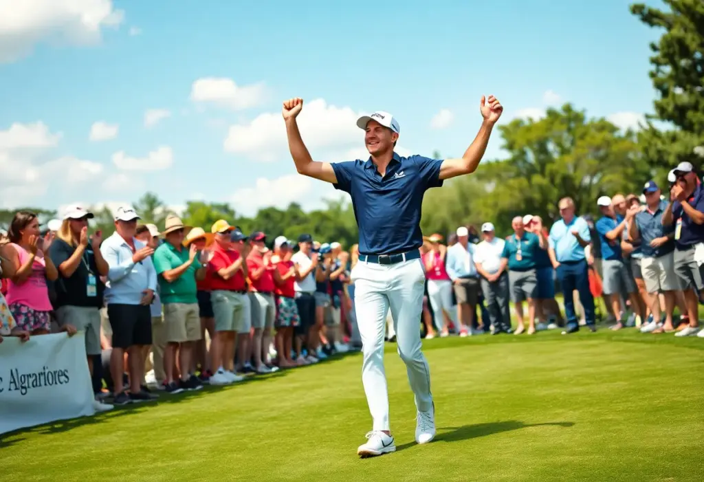 Miguel Tabuena celebrating his win at the International Series Philippines
