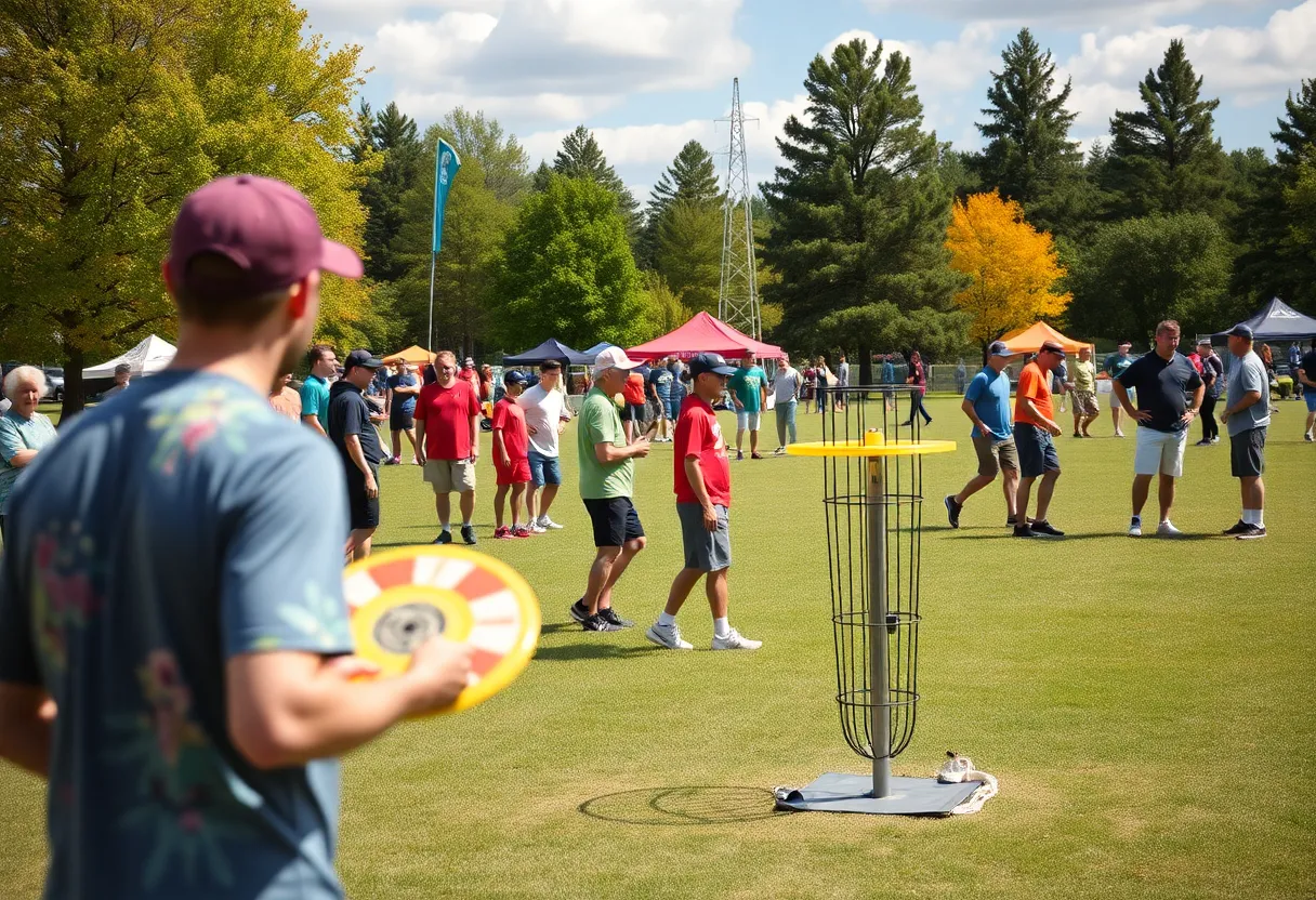 Disc golf players competing at MVP Open 2023