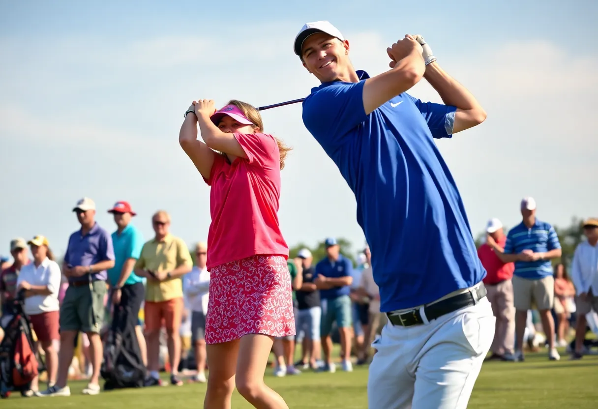 Participants at the Myrtle Beach World Amateur Championship playing golf.