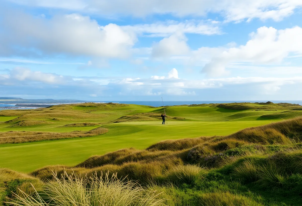 Challenging golf landscape at the Old Course, St. Andrews