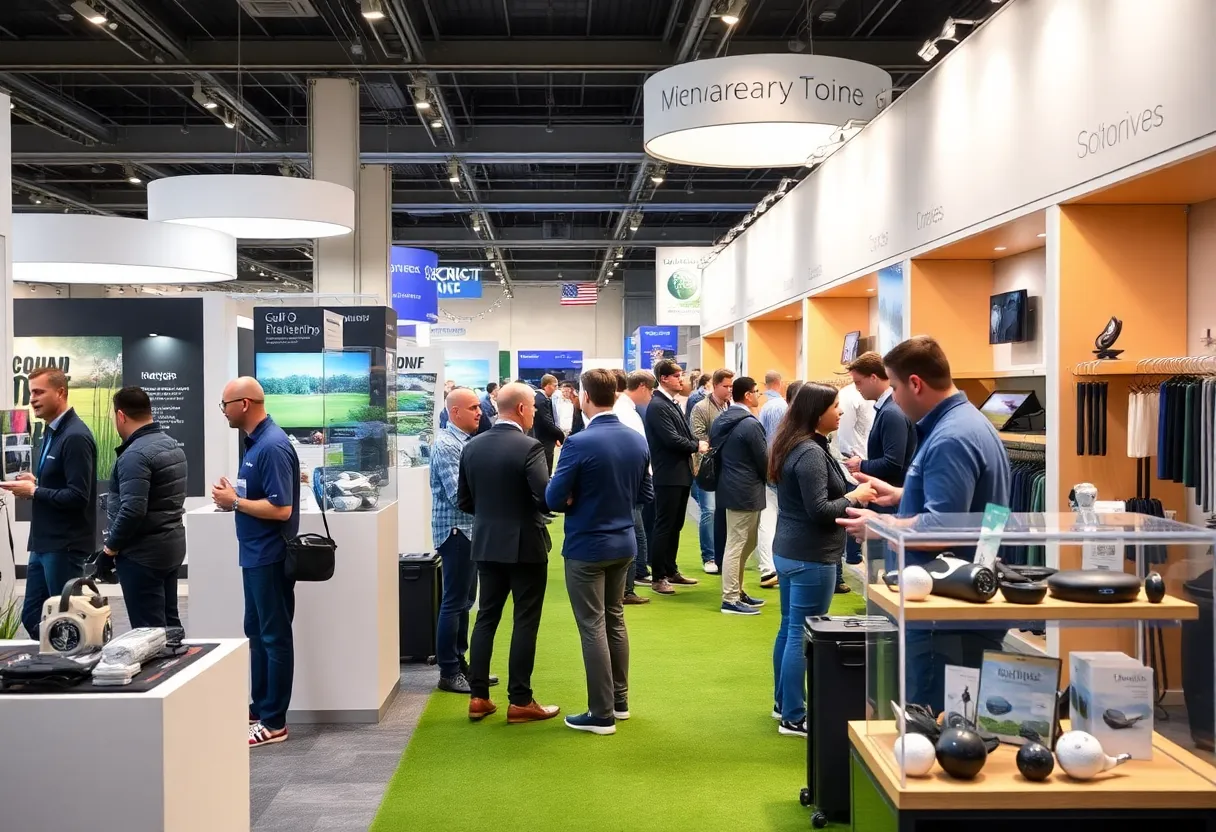 A vibrant golf industry exhibition at the 2026 PGA Show