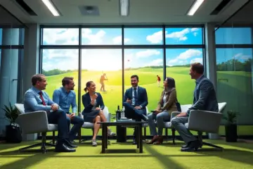 PGA Tour leadership team in a meeting