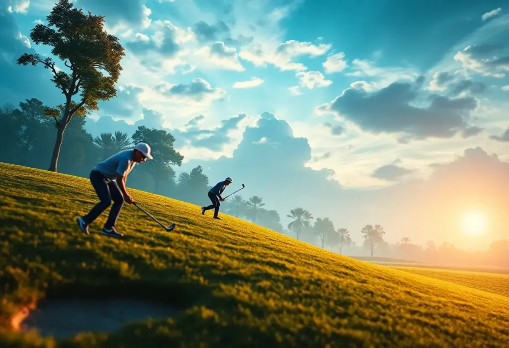 Conceptual image representing a new leadership team in golf.