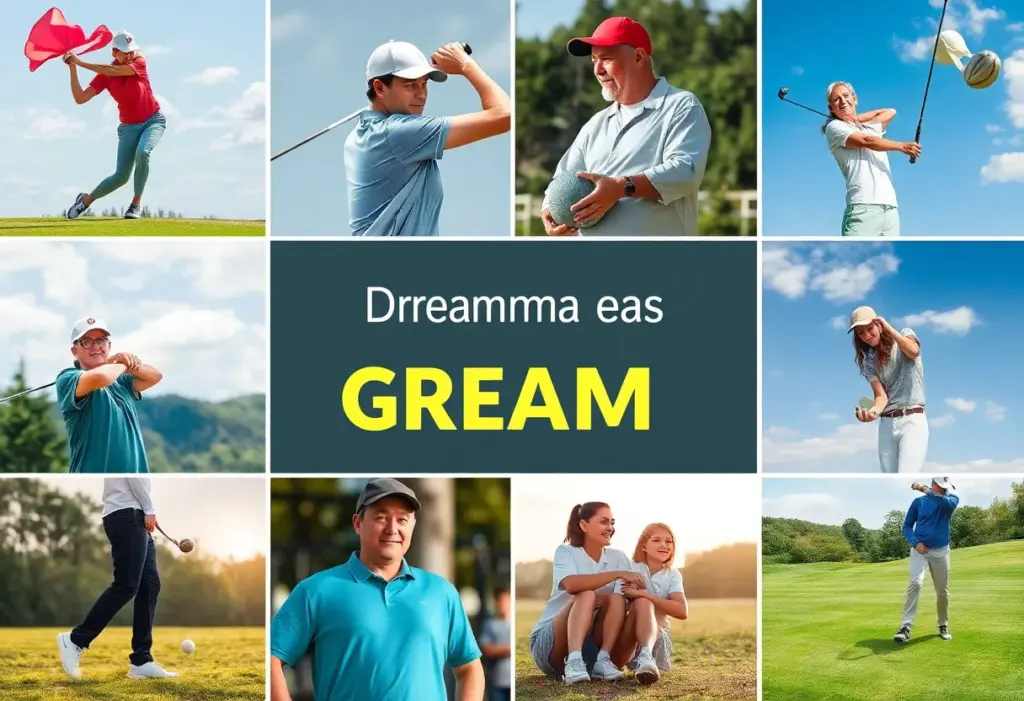 Collage representing the diverse dreams of PGA Tour players beyond golf.