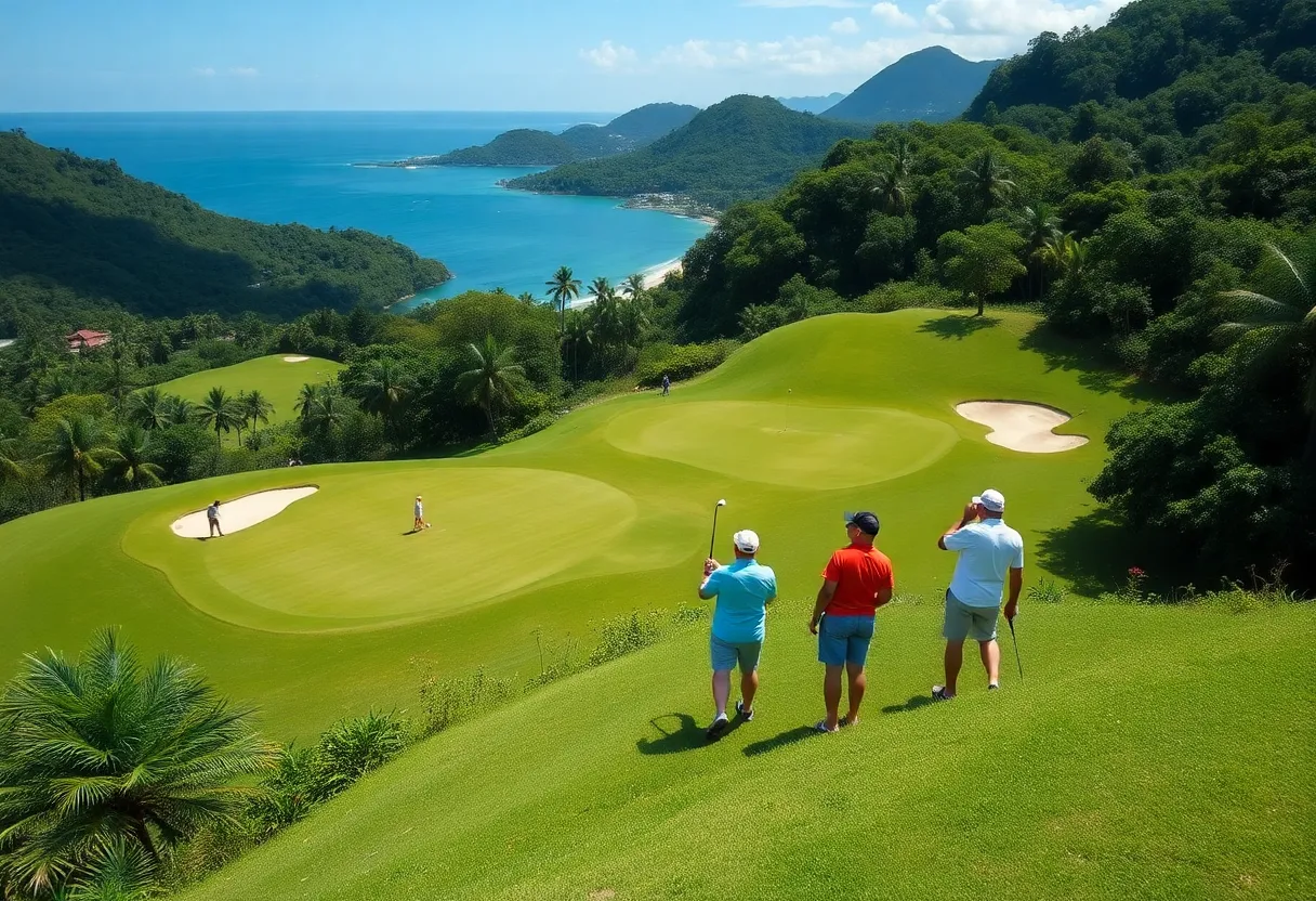 Scenic view of a golf tournament in the Philippines