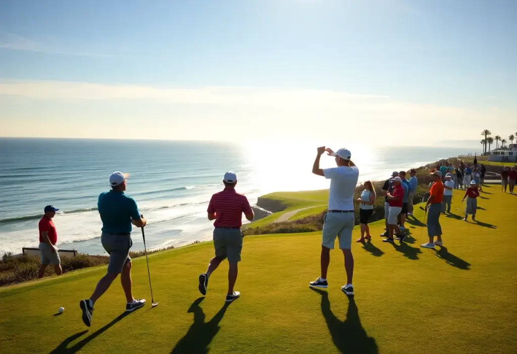 Collegiate golfers competing at the Rainbow Wahine Invitational