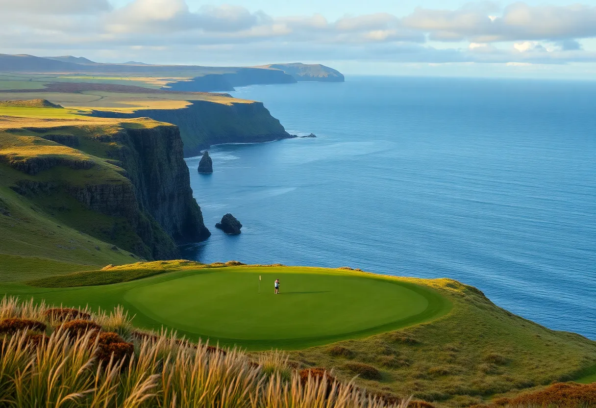 Golfers participating in the RBC PGA Scramble at Cabot Cape Breton