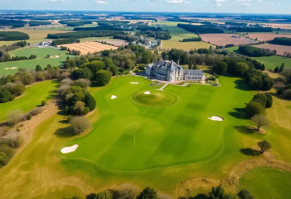 Aerial view of Royal Dornoch Golf Club