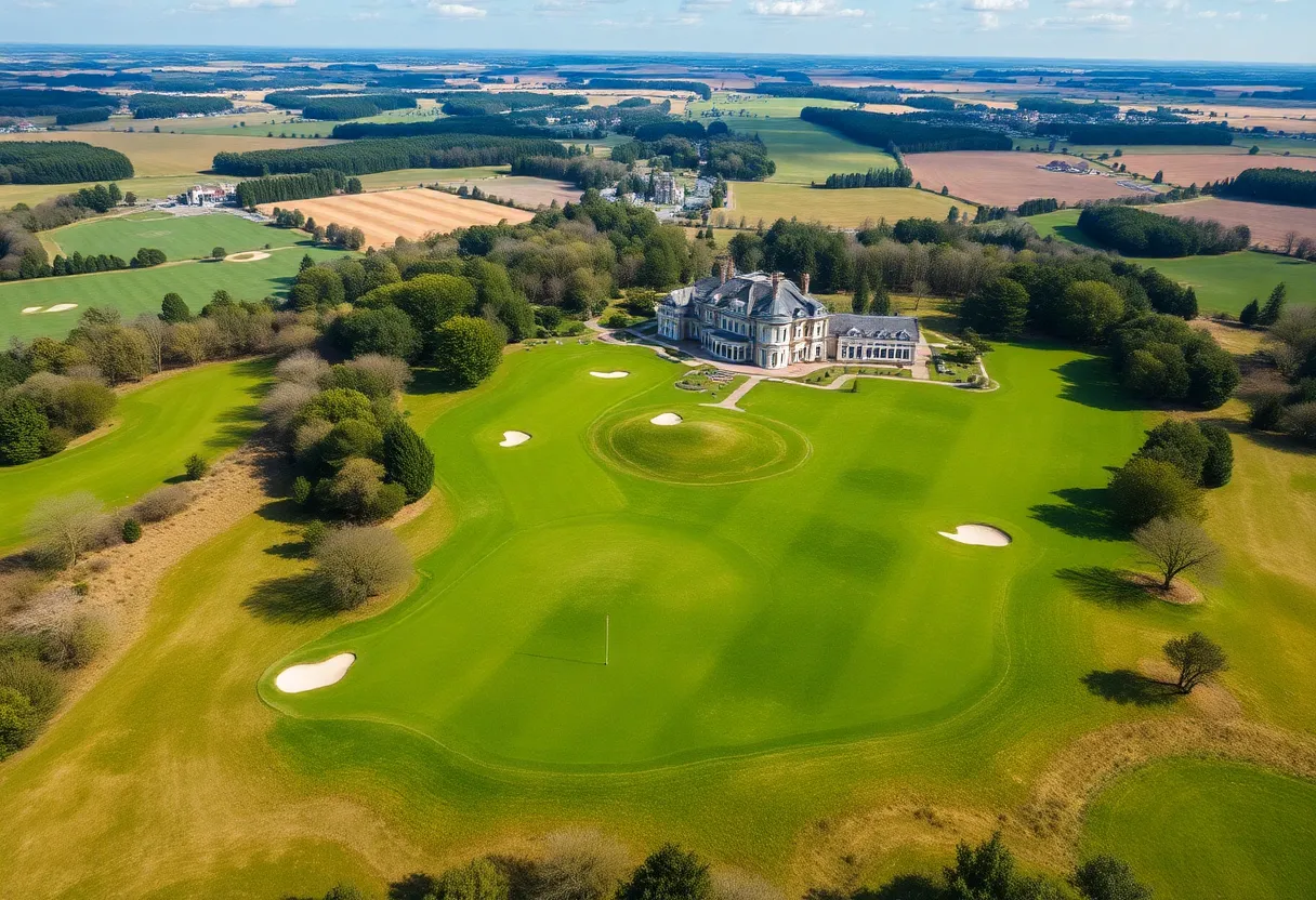 Aerial view of Royal Dornoch Golf Club