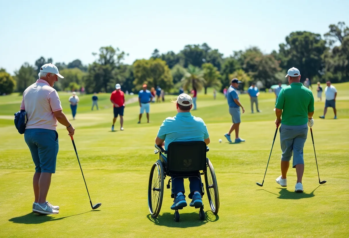 Golfers with disabilities competing at the RSM European Play-offs