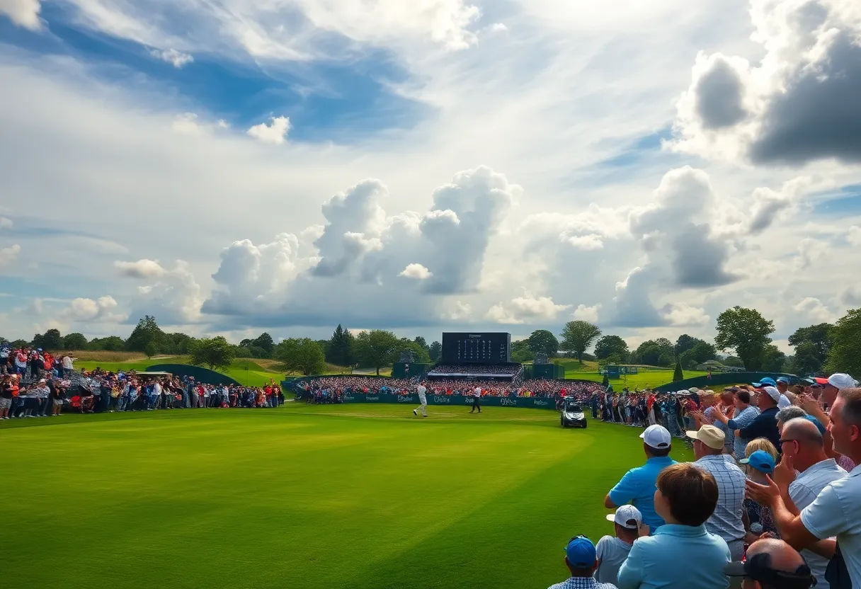 2023 Ryder Cup scene with players and crowd