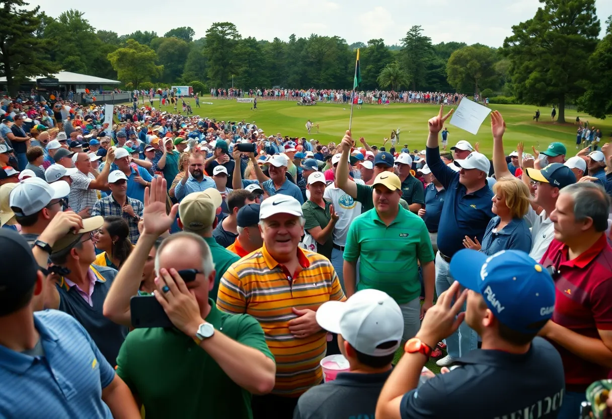 Spectators at Ryder Cup golf event
