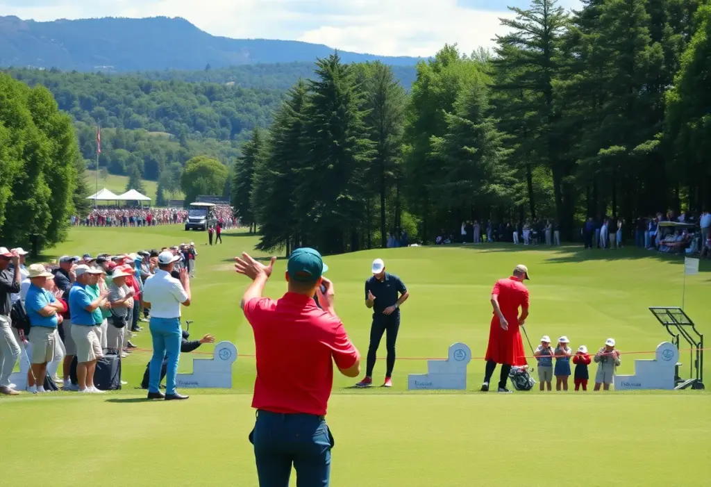 Golf players competing in the International Series tournament.