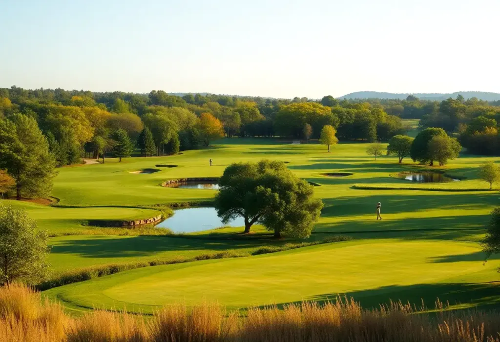 Golfers at Seneca Hickory Stick Golf Course in New York