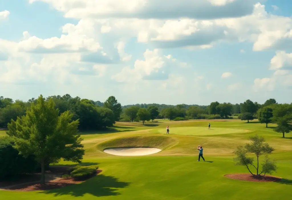 Beautiful golf course landscape in South Carolina