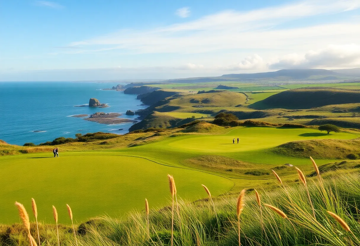 St Enodoc Golf Club showcasing beautiful greens and coastal views